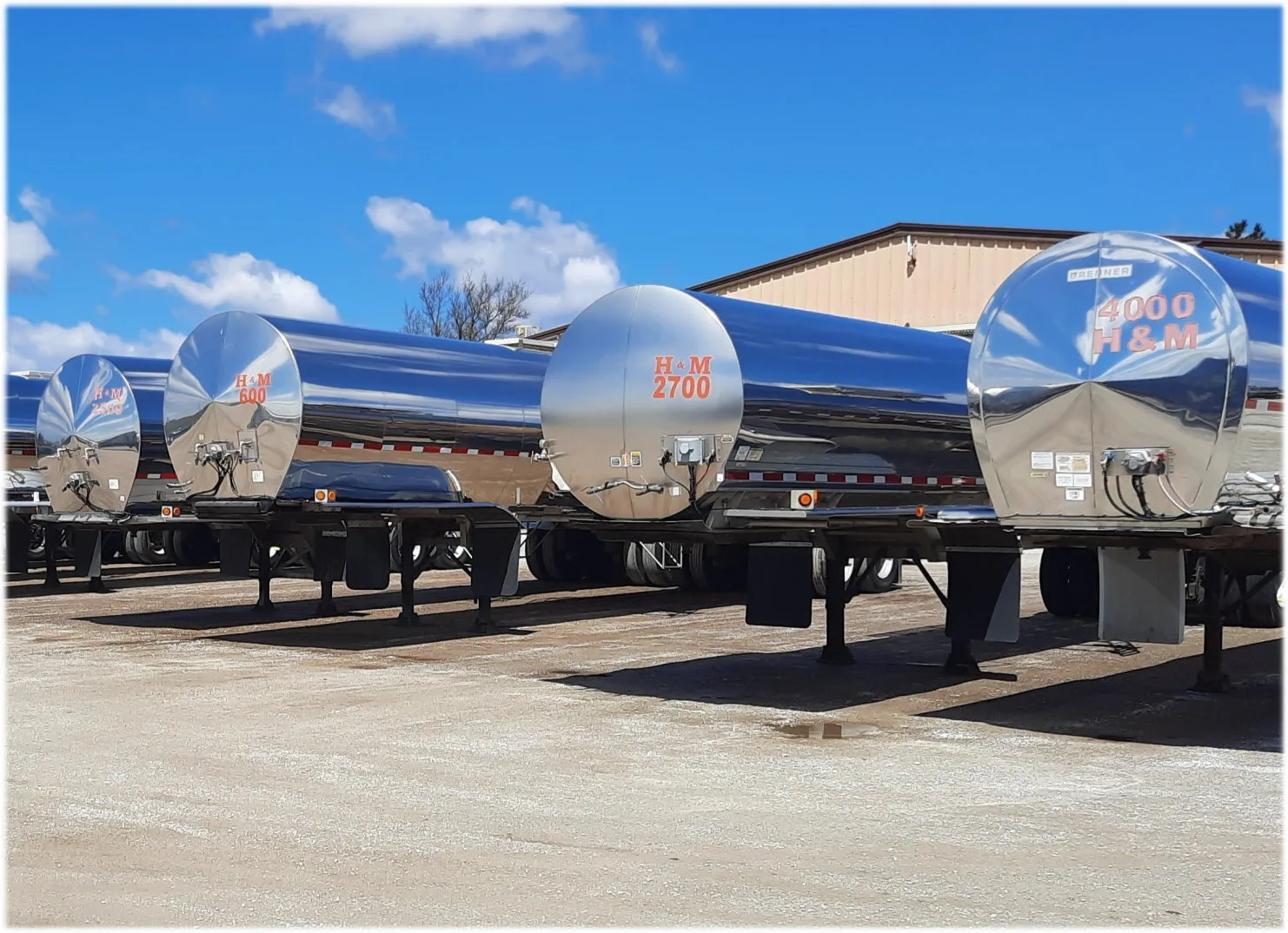 H&M tanker trailer on the yard