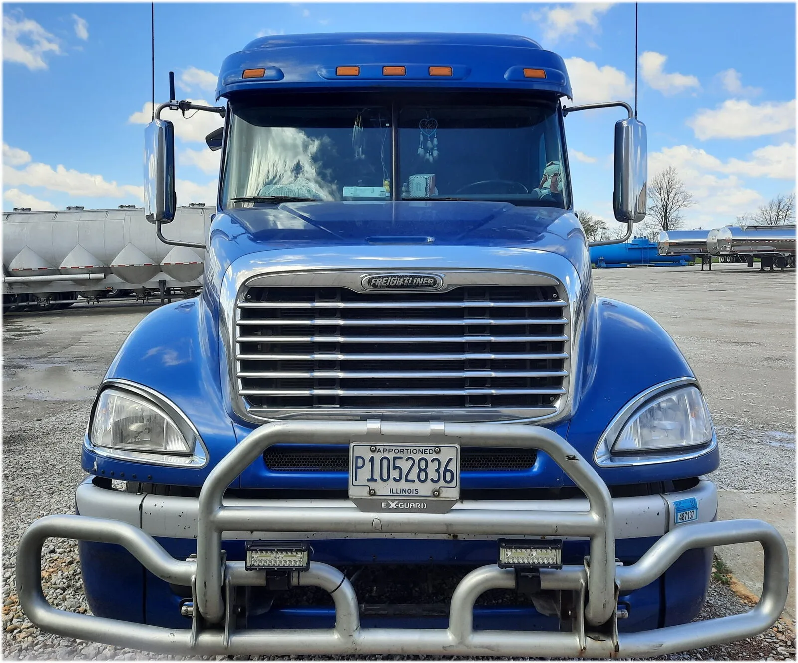 H&M Trucking tractor at the Clinton yard