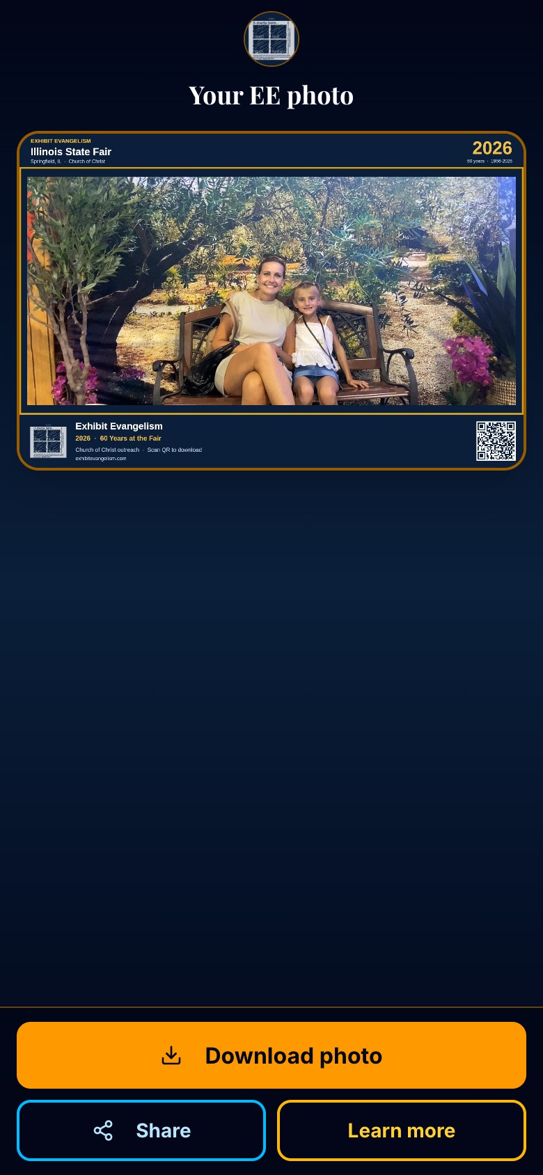 Guest share page on mobile