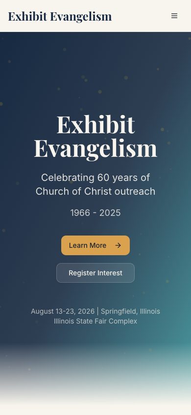 Exhibit Evangelism on mobile