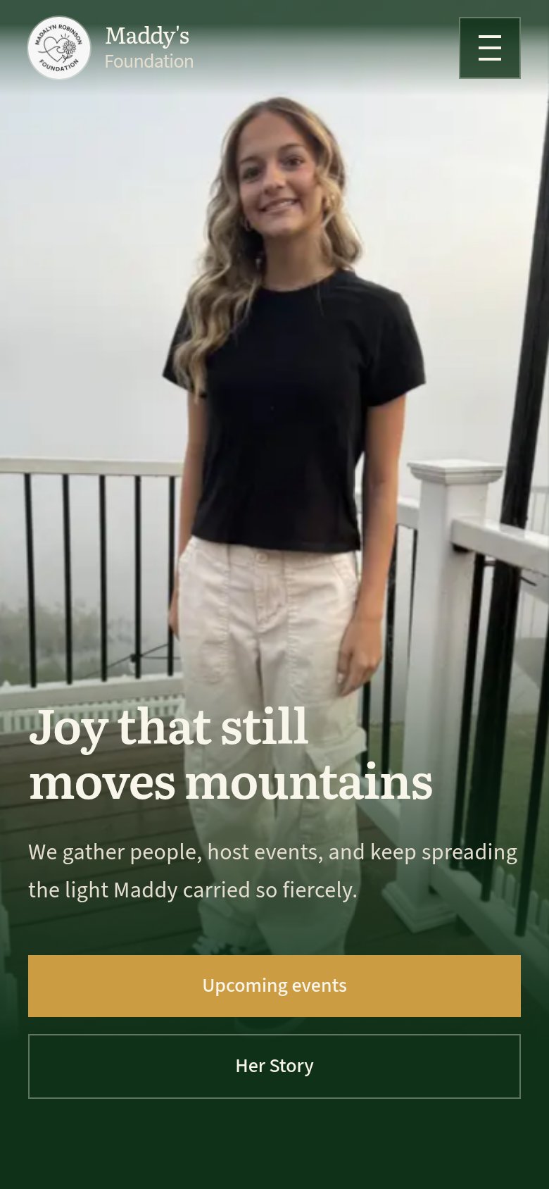 Foundation site on mobile
