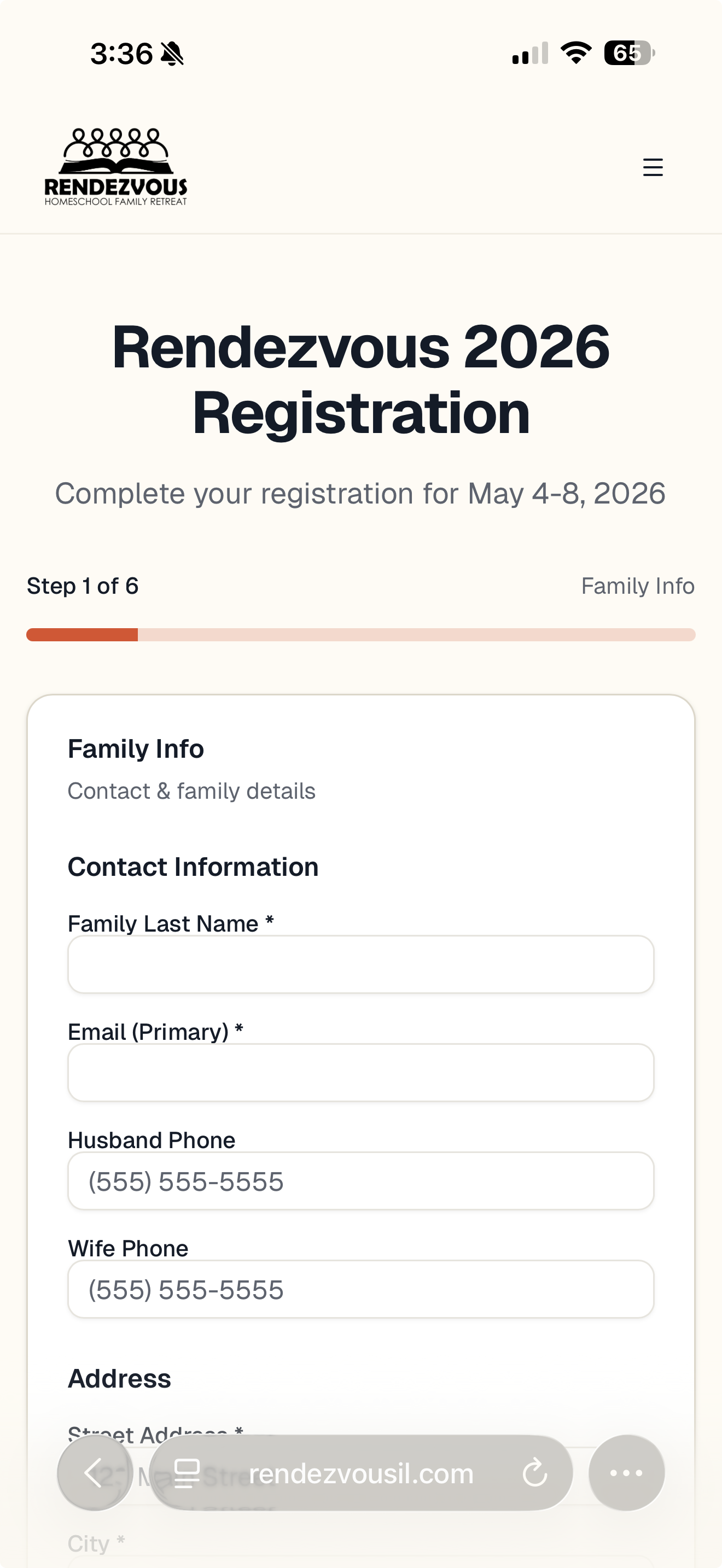 Mobile Registration